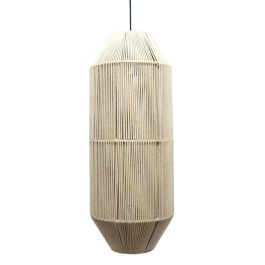 Lámpara de Techo Cuerda Crema 26 x 26 x 65 cm Lámpara de Techo Cuerda Crema 26 x 26 x 65 cm