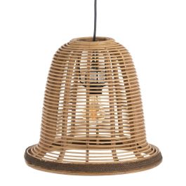 Lámpara de Techo Natural Bambú 220-240 V 41 x 41 x 33 cm (2 Unidades)