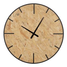 Reloj de Pared Negro Natural PVC Hierro Madera MDF 80 x 4,5 x 80 cm Precio: 112.50000047. SKU: B1JJ6424FW