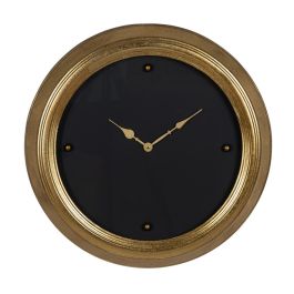 Reloj de Pared Negro Dorado PVC Cristal Hierro Madera MDF 46 x 6 x 46 cm Precio: 65.59000052. SKU: B1JCHCBCDJ