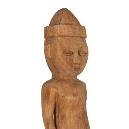 Figura Decorativa Natural Africano 14 x 14 x 113 cm