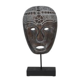 Figura Decorativa Marrón Máscara 24 x 12 x 46 cm