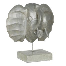 Figura Decorativa Plateado Elefante 35 x 21 x 35 cm