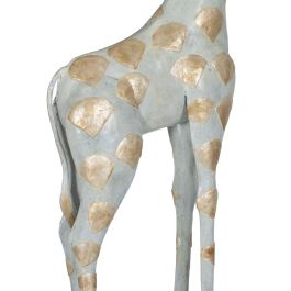 Figura Decorativa Gris Dorado Jirafa 45 x 14 x 120 cm
