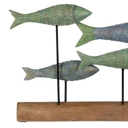 Figura Decorativa Verde Natural Peces 56 x 7 x 31 cm