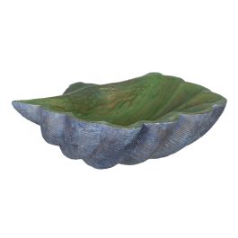 Centro de Mesa Verde Gris Concha 35 x 28 x 12 cm