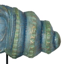 Figura Decorativa Azul Marrón Verde Caracola 38 x 20 x 33 cm
