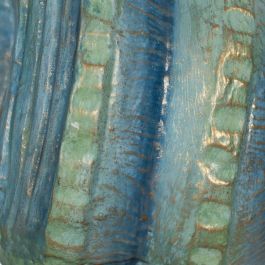Figura Decorativa Azul Marrón Verde Caracola 38 x 20 x 33 cm
