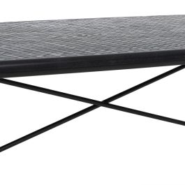 Mesa de Centro OSLO Negro Natural Hierro Madera MDF 109,5 x 60 x 40,5 cm