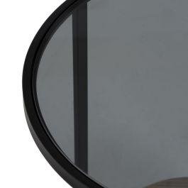 Mesa auxiliar Negro Natural Cristal Hierro 45 x 45 x 50 cm