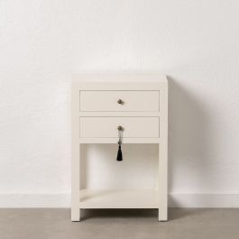 Mesita de Noche ORIENT Blanco Madera de abeto Madera MDF 45 x 30 x 66 cm