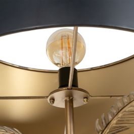 Lámpara de Pie Negro Dorado 50 x 50 x 168 cm