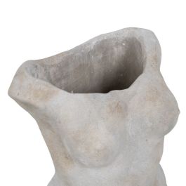 Macetero Gris Cemento Busto 19 x 13,5 x 27 cm