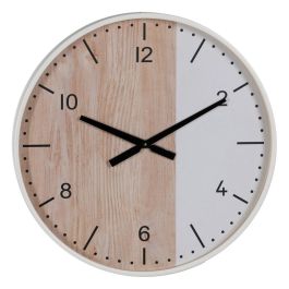 Reloj de Pared Blanco Natural Madera 60 x 60 x 5,5 cm Precio: 74.95000029. SKU: B15E55SMYP