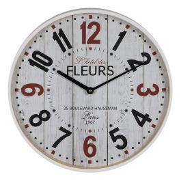 Reloj de Pared Blanco Madera Cristal 40 x 40 x 4,5 cm Precio: 44.98999978. SKU: B1FFW67BEC