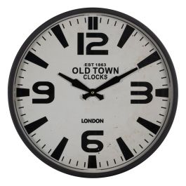 Reloj de Pared Blanco Negro Hierro 46 x 46 x 6 cm