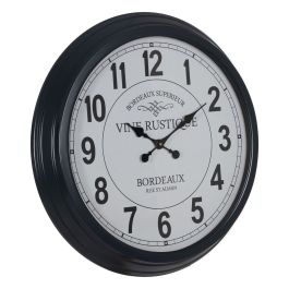 Reloj de Pared Blanco Negro Hierro 70 x 70 x 6,5 cm