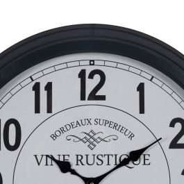 Reloj de Pared Blanco Negro Hierro 70 x 70 x 6,5 cm