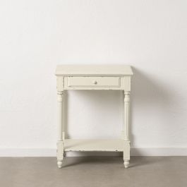 Mesita de Noche Blanco Madera de abeto DMF 60 x 49 x 75 cm