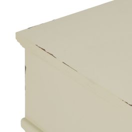 Mesita de Noche Blanco Madera de abeto DMF 51 x 32 x 66 cm