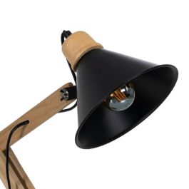 Lámpara de mesa Negro Natural Madera Hierro 60 W 220-240 V 39 x 19 x 55 cm