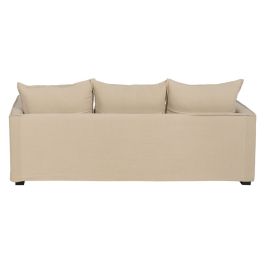 Sofá de 3 Plazas Beige 220 x 95 x 90 cm