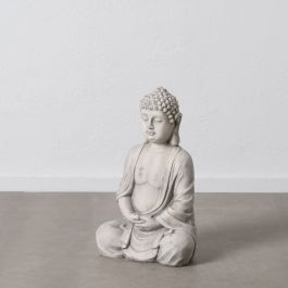 Escultura Gris Arcilla Fibra 44,5 x 28 x 70,5 cm Buda