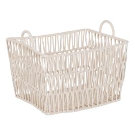 Juego de Cestos Blanco Cuerda 45 x 35 x 36 cm (3 Piezas)