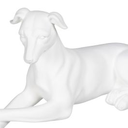 Figura Decorativa Blanco Perro 18 x 12,5 x 37 cm