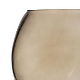 Jarrón Taupé Cristal 18,5 x 19,5 x 19,5 cm