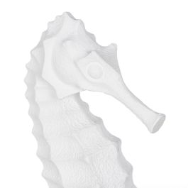 Figura Decorativa Blanco Caballito de Mar 15 x 12,5 x 45 cm