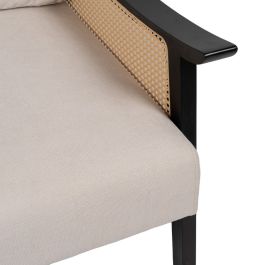 Sillón Negro Beige Polietileno Madera de caucho Madera MDF Foam 100 % poliéster 69,5 x 83 x 80 cm