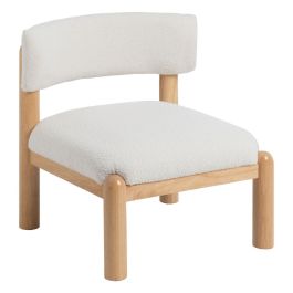 Sillón Blanco Natural Poliuretano Madera de caucho 62 x 62 x 71 cm