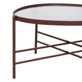 Mesa de Centro Teja Cristal Hierro 78 x 68 x 37 cm