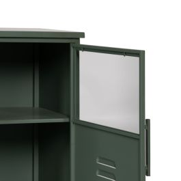 Vitrina con Doble Puerta de Cristal Menta Cristal Hierro 72 x 35 x 178 cm