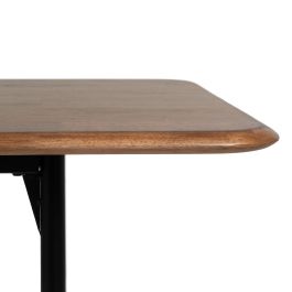 Mesa de Comedor LAGOM Negro Natural Hierro Madera de caucho 180 x 80 x 76 cm