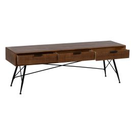 Mesa de Centro LAGOM Negro Natural Hierro Madera de caucho 150 x 40 x 50 cm