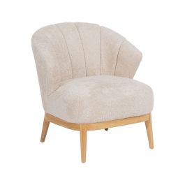 Sillón Crema Natural Madera de caucho Foam Tejido 71 x 75 x 76 cm Precio: 482.41490033879995. SKU: B1AXJGFXQ5