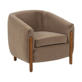 Sillón Natural Taupé Madera de caucho Foam Tejido 87 x 80 x 81 cm Precio: 604.3949994797. SKU: B1DNFE7G38