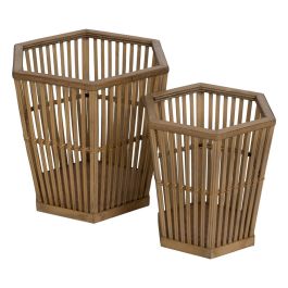 Set de Maceteros Natural Bambú 39 x 34,5 x 35 cm (2 Unidades) Precio: 67.50000004. SKU: B1ETKFZD6M