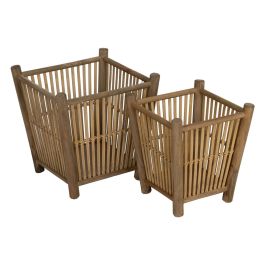 Set de Maceteros Natural Bambú 32,5 x 32,5 x 34 cm (2 Unidades) Precio: 64.6900001. SKU: B1AH7AGMB2