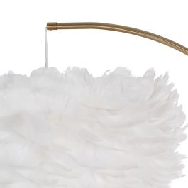 Lámpara de Pie Blanco Dorado Metal Plumas 60 W 220-240 V 68 x 40 x 175 cm