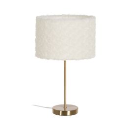 Lámpara de mesa Blanco Dorado Metal Tejido 60 W 220-240 V 30 x 30 x 51 cm Precio: 43.49999973. SKU: B1C7JKPXHS