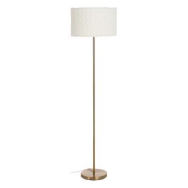 Lámpara de Pie Blanco Dorado Metal Tejido 60 W 220-240 V 40 x 40 x 146 cm