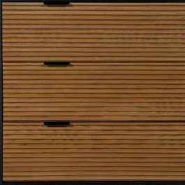 Cajonera ORLEANS Negro Natural Hierro Madera MDF 104 x 40 x 81,5 cm