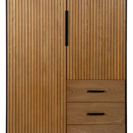 Aparador ORLEANS Negro Natural Hierro Madera MDF 104 x 53 x 203 cm