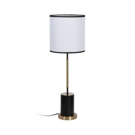 Lámpara de mesa Blanco Negro Dorado Hierro Tejido 40 W 25 x 25 x 74 cm Precio: 58.49999947. SKU: B1K3M6R6PF