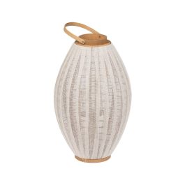 Farol Beige Natural Bambú Cristal 36 x 36 x 56 cm Precio: 74.4149995886. SKU: B1HWY3XNS6