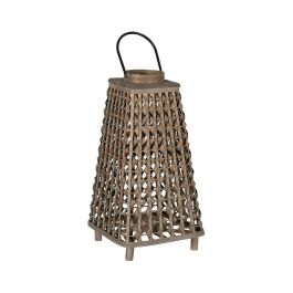 Farol Gris Bambú Cristal 30 x 30 x 56 cm Precio: 53.953900484. SKU: B1FRZ9GJH4