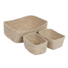 Cesta Multiusos Natural Junco 35 x 25 x 12 cm (3 Piezas) Precio: 16.78999993. SKU: B15JMBRAJ2